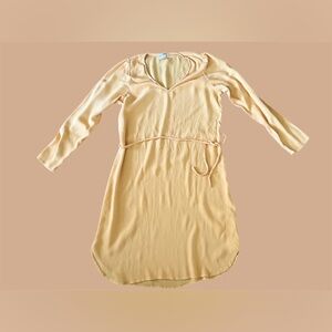 H&M Mustard Yellow Wrap Dress, long sleeve